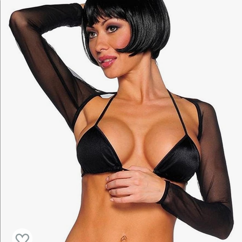 Black mesh shrug